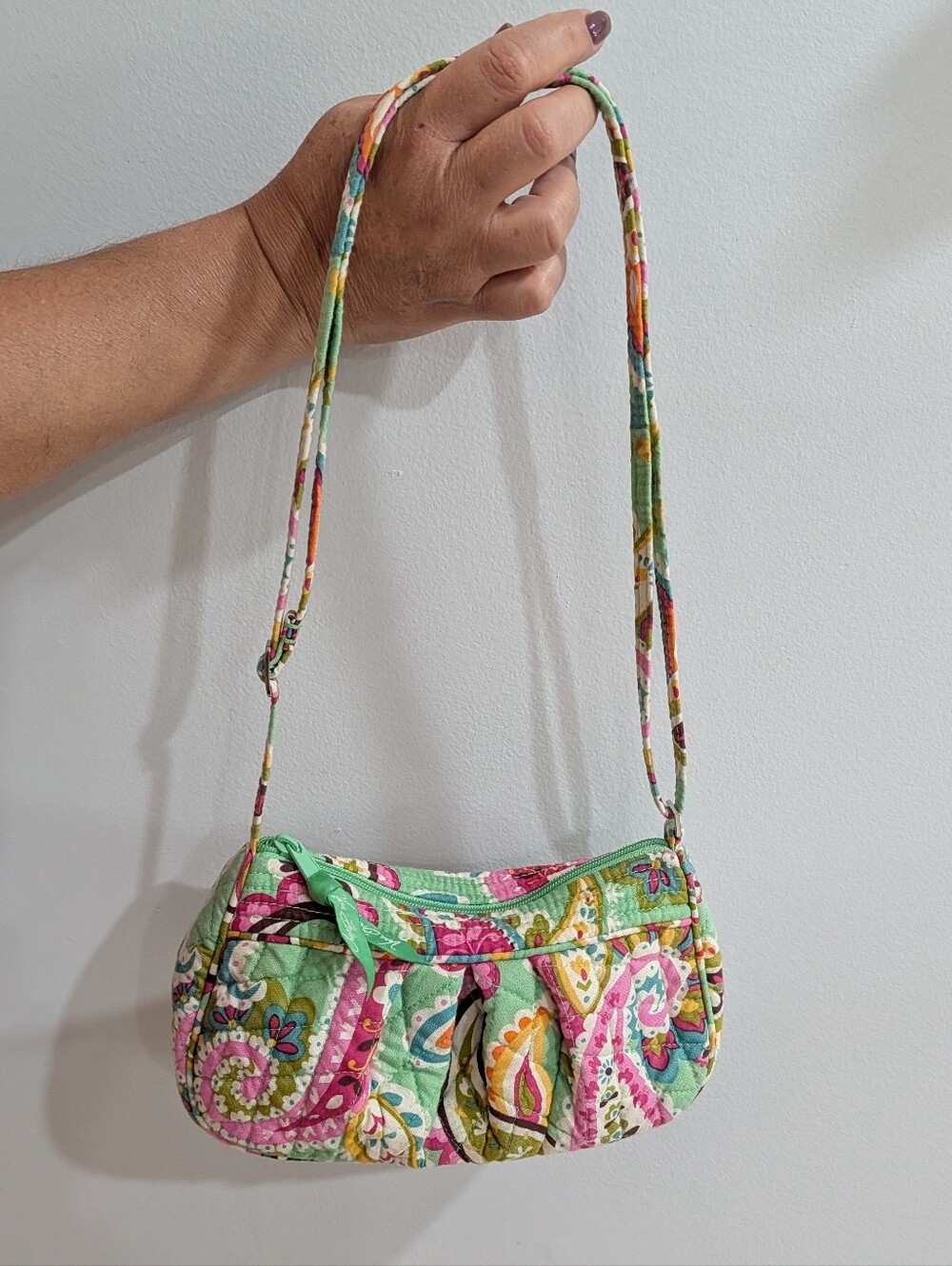 Vera Bradley "Frannie" Small Crossbody Bag - Retired Tutti Frutti Pattern